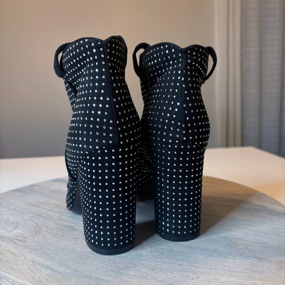 Laurence Dacade Black Studded Suede Ankle Boots Women's EU 38.5 US 8.5 Designer - Picture 7 of 11